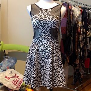 Black and white leopard print dress